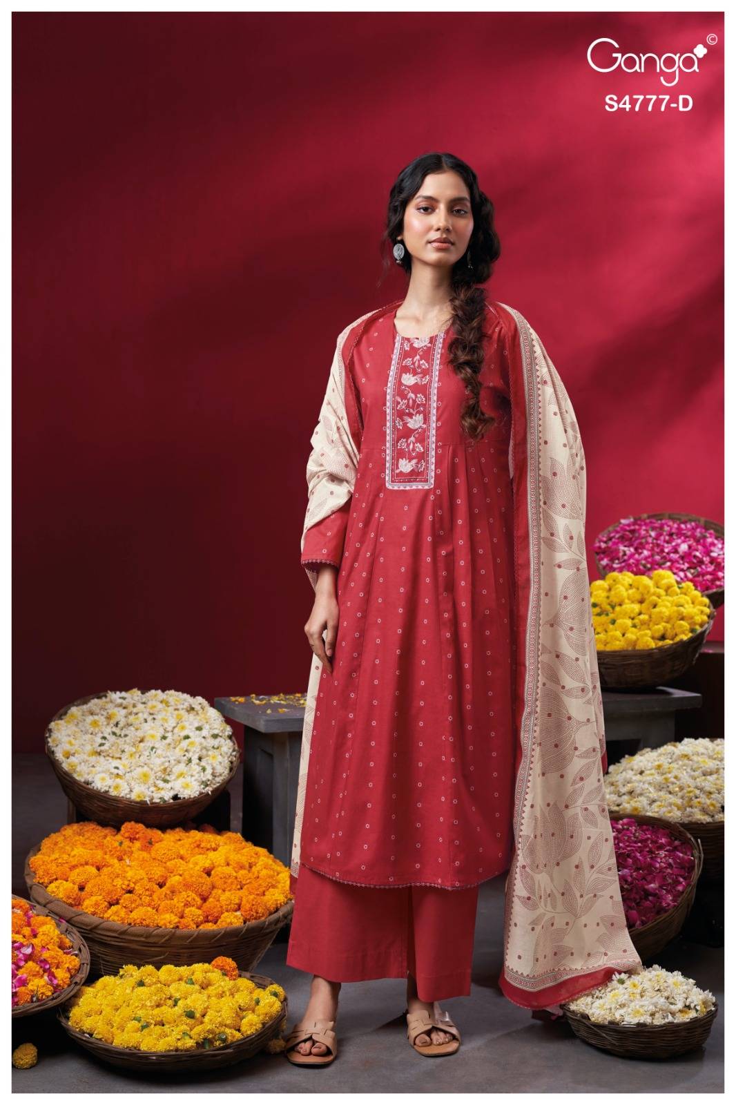 LORAEL 4777 Series By Ganga Fashion Stylish Beautiful Colourful COTTON Dresses At Wholesale Price